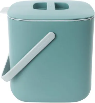 Obrázek produktu pro Kuchyňský kompostér – snadno čistitelný koš na kuchyňský odpad – kompostér na pracovní desku – kuchyňský odpadkový koš (2,6 litru) – zelený