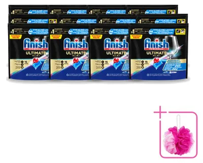 Produktbild von 12 x Finish Powerball Ultimate All in 1 Geschirrspültabs - 15 Tabs - Sparpackung - 12 Stücke