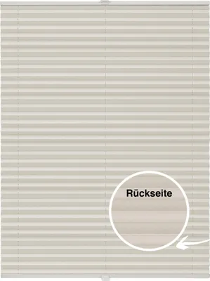 Produktbild von Thermo-Plissee auf Maß für Fenster zum Anschrauben in Glasleiste Farbe: Vanilie, Größe: B): 71-80 cm, H): 201-250 cm