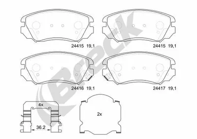 Produktbild von BRECK 24415 00 701 10 Bremsbeläge Satz Vorne Bremsklötze für OPEL INSIGNIA Caravan INSIGNIA INSIGNIA Stufenheck INSIGNIA A Country Tourer (G09)