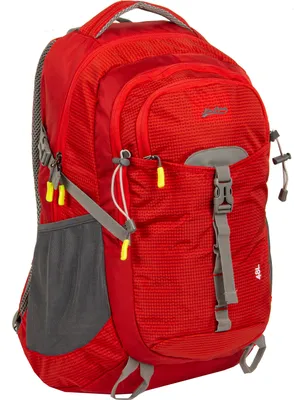 Produktbild von Taktischer Kinley Rucksack 48L Rot mit Laptopfach (31x33cm) für Wandern & Fahrrad