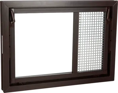Produktbild von WOLFA Mehrzweck Kipp-Fenster PLUS Kunststoff braun 600x500 mm mit Einfachglas und Zwangsbelüftungsflügel
