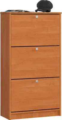 Produktbild von Akord Schuhschrank 3-Türig Mit Kippfunktion In Erle 60X29X113 Cm