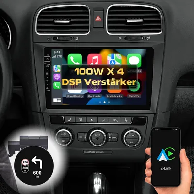 Produktbild von 9 Zoll Android Autoradio Navi für VW Golf 6 Wireless Carplay Android Auto Head-up Display DAB+