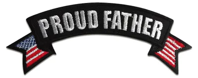 Obrázok produktu pre Proud Father Usa - nášivka, nažehľovacia nášivka, nášivky, nášivky, nažehľovacie, veľkosť: 11,8 x 5 cm