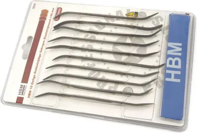 Produktbild von HBM 10-teiliges doppelgängiges gebogenes Schraubenzieherset 140 mm