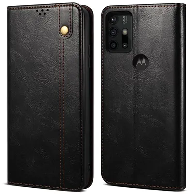 Image de Etui pour Motorola Moto G30, étui en cuir avec fonction stand noir