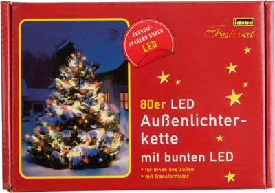 Image de Guirlande lumineuse à LED avec 80 LED multicolores / pour l'intérieur et l'extérieur