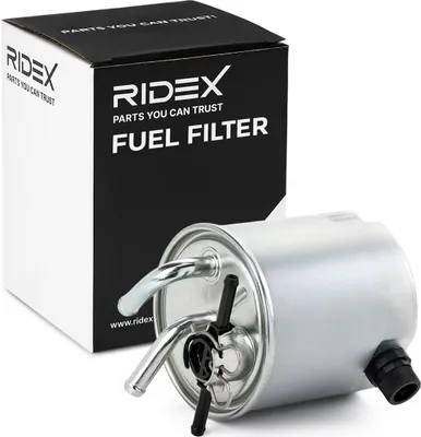 Produktbild von Kraftstofffilter RIDEX 9F0107 für NISSAN NP300 Navara Pickup (D40) Leitungsfilter