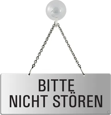 Produktbild von HängeschiId I KettenschiId Bitte Nicht stören I einseitig I mit Saugnapfhaken I 175x65 mm