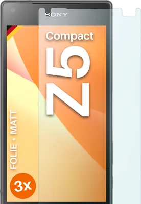 Produktbild von moex® 3x Schutzfolie kompatibel mit Sony Xperia Z5 Compact - Displayschutzfolie Anti Reflex Folie, Matt