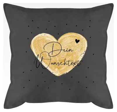 Produktbild von Kissen 50x50 - Individueller Aufdruck - Wunschtext für Geschenke zu Weihnachten, Vatertag, Muttertag und Geburtstag - 50 x 50 cm - Grau - Dekokissen