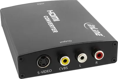 Image de InLine® 65006 Convertisseur HDMI vers composite/S-vidéo, avec audio, entrée HDMI, sortie : RCA, S-vidéo et audio RCA