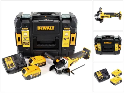 Produktbild von DeWALT DCG405P2-QW Meuleuse d'angle dcg405p2 18 V 5 Ah bürstenlos – Batteries Incluses, Chargeur, Accessoires et T STAK Box II – Max. Disques de diamètre 125 mm