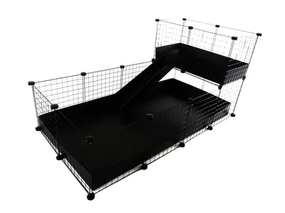 Obrázek produktu pro C&C modulární klec jednoetážová 4x2 + Loft 2x1 + Černá rampa