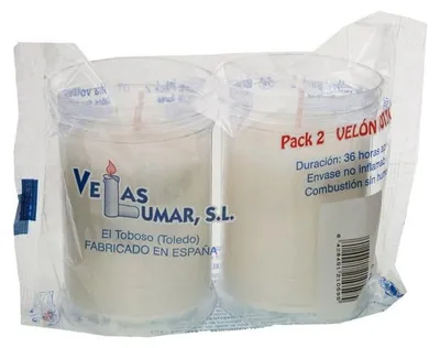 Votivkerzen, 48 Stück, weiß, transparent, 36 Std. Brenndauer