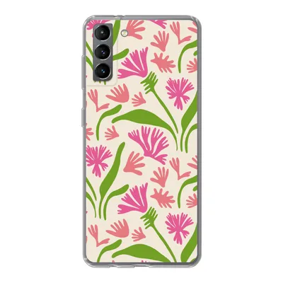 Produktbild von MuchoWow® Handyhülle Schutzhülle Hülle für Samsung Galaxy S21 Plus Blume - Muster - Blatt Silikon Softcase Handy Hülle - Handy-Tasche