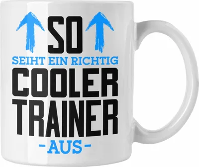 Produktbild von Trendation - So Sieht Ein Richtig Cooler Trainer Aus Tasse Geschenk Bester Trainer Der Welt (Weiß)