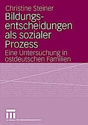 Obrázok produktu pre Bildungsentscheidungen als sozialer Prozess