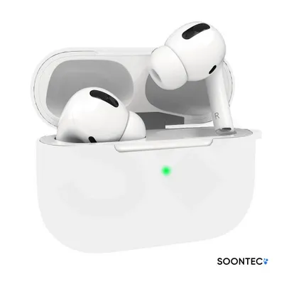 Produktbild von AirPods Pro Hülle Weiß SOONTEC Case Silikon Schutzhülle für Apple AirPods Pro