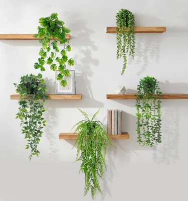 Productafbeelding van Set van 5 Hangplanten van Kunststof voor Binnen en Buiten