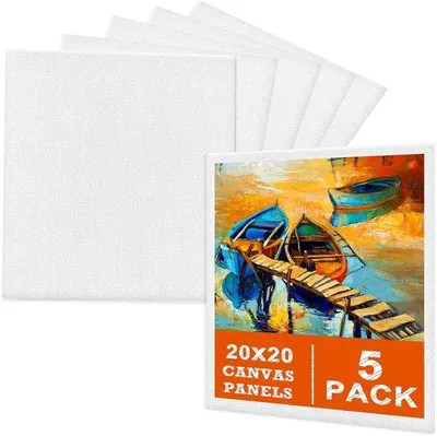 Produktbild von Canvas Paneele 5er Set 20 x 20 cm - Unbeschichtet