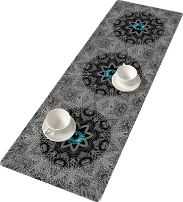 Produktbild von BERTONI Filz Tischläufer, Tischdecke mit Muster Bank Tischdekoration LOOK 95x33 cm