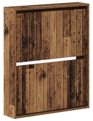Image de vidaXL Armoire à chaussures à fixer au mur, modèle ZWOLLE, 71 x 17 x 86 cm, en bois vieilli