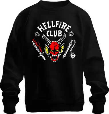 Produktbild von HELLFIRE CLUB Dämon Schädel Hörner D20 Flammenschwert Rollenspiel Uni Sweatshirt Pullover, Schwarz, S