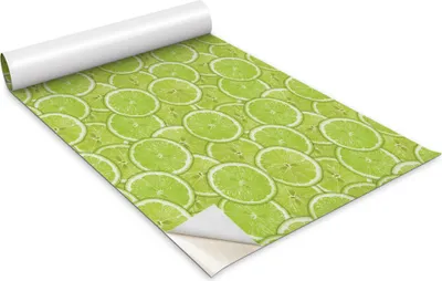 Zdjęcie produktu dla Folia samoprzylepna - Okleina meblowa - Dekoracyjna - Do mebli - Tapeta - Naklejka - Folia - Zielone plasterki limonki - 100 x 50 cm