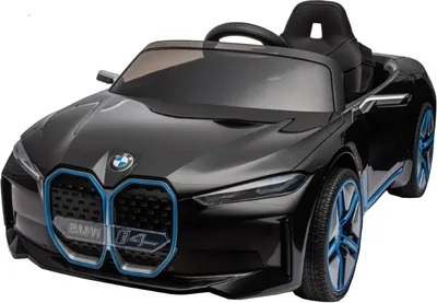 Productafbeelding van AIORBER BMW i4 kinder elektrische auto met 2.4G afstandsbediening voor ouders, instelbaar in drie snelheden, met vermogensindicator, voor kinderen, zwart
