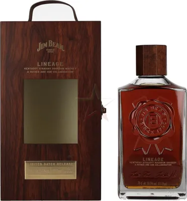 Immagine prodotto di Jim Beam LINEAGE Kentucky Straight Bourbon Whiskey Edizione limitata in cassa di legno 55,5 %  0,70 lt.
