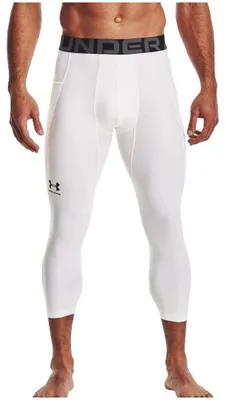 Produktbild von UNDER ARMOUR HeatGear Armour 3/4 Leggings Herren 100 - white/black XL