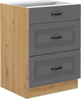 Image de Armoire à tiroirs SOPHIA – largeur 60 cm, gris / chêne artisan