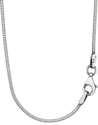 Produktbild von NKlaus 45cm Schlangenkette 925 Sterling Silber oxidiert Damen Halskette 1,2mm breit 13868