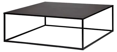 Produktbild von Atmosphera – Quadratischer Couchtisch aus schwarzem Stahl, 100 x 100 x 36 cm – Für Wohnzimmer und Büro