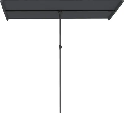 Image de Parasol pivotant à 180° réglable en hauteur Parasol de jardin avec mât en aluminium Parasol de marché Protection solaire Parasol de balcon Parasol de balcon 150x205cm Gris foncé Aosom