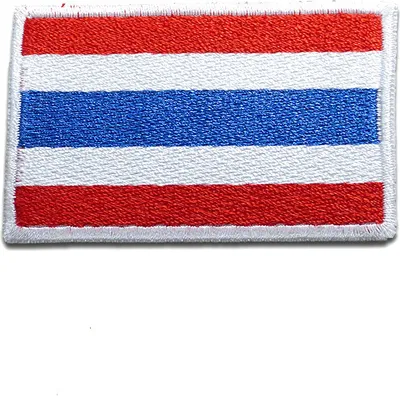 Produktbild von Thailand Flagge Fahne - Aufnäher, Bügelbild, Aufbügler, Applikationen, Patches, Flicken, Zum Aufbügeln, Größe: 7 x 5 cm