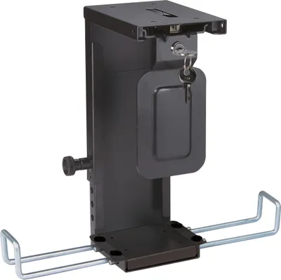 Produktbild von ROLINE Slim/Mini-PC-Halterung, abschliessbar, schwarz