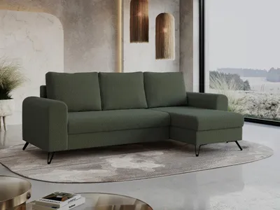 Produktbild von Wohnzimmersofa mit Schlaffunktion und Bettkasten - HUGO-Non - Grün