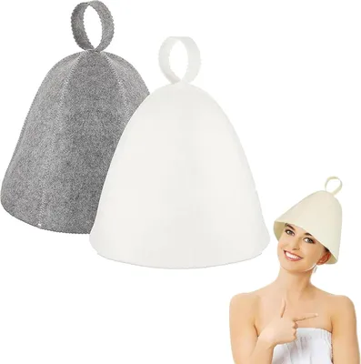Produktbild von Saunahaube Set von 2 – Filzhauben für die Sauna