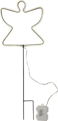 Produktbild von Outdoor Stableuchte Engel weiß Timer H 65cm