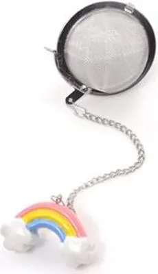 Produktbild von Tee-Ei "Regenbogen" Edelstahl, mit Anhänger Ø ca. 5 cm