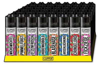 Produktbild von 48x Clipper Reibrad Feuerzeug | Best of Schimpfwörter | nachfüllbar