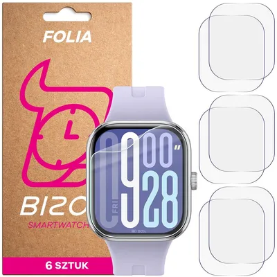 Produktbild von 6x Schutzfolie für den Bildschirm für Xiaomi Redmi Watch 5, Bizon Watch HydroFlex