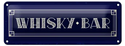 Produktbild von Blechschild 27x10 cm Whisky Bar Dekoration