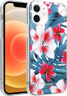 Produktbild von Crong, Weiche Hülle iPhone 12 & 12 Pro Flower Case, Mehrfarbig