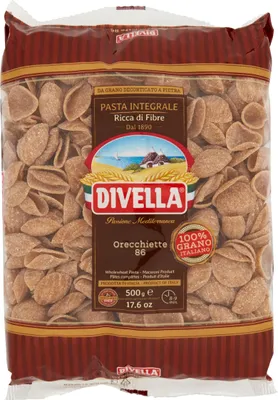Produktbild von 24x Pasta Divella Orecchiette integrale n. 86 Vollkor italienisch Nudeln 500 g + Italian Gourmet polpa 400g