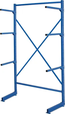 Produktbild von Kragarmregal mit 6 Armen, BxTxH 1060 x 450 x 1950 mm, leichte Ausführung, blau