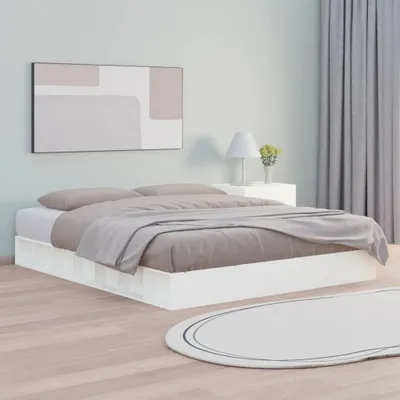 Productafbeelding van Maison Exclusive - Massief houten bed, wit, 180x200 cm